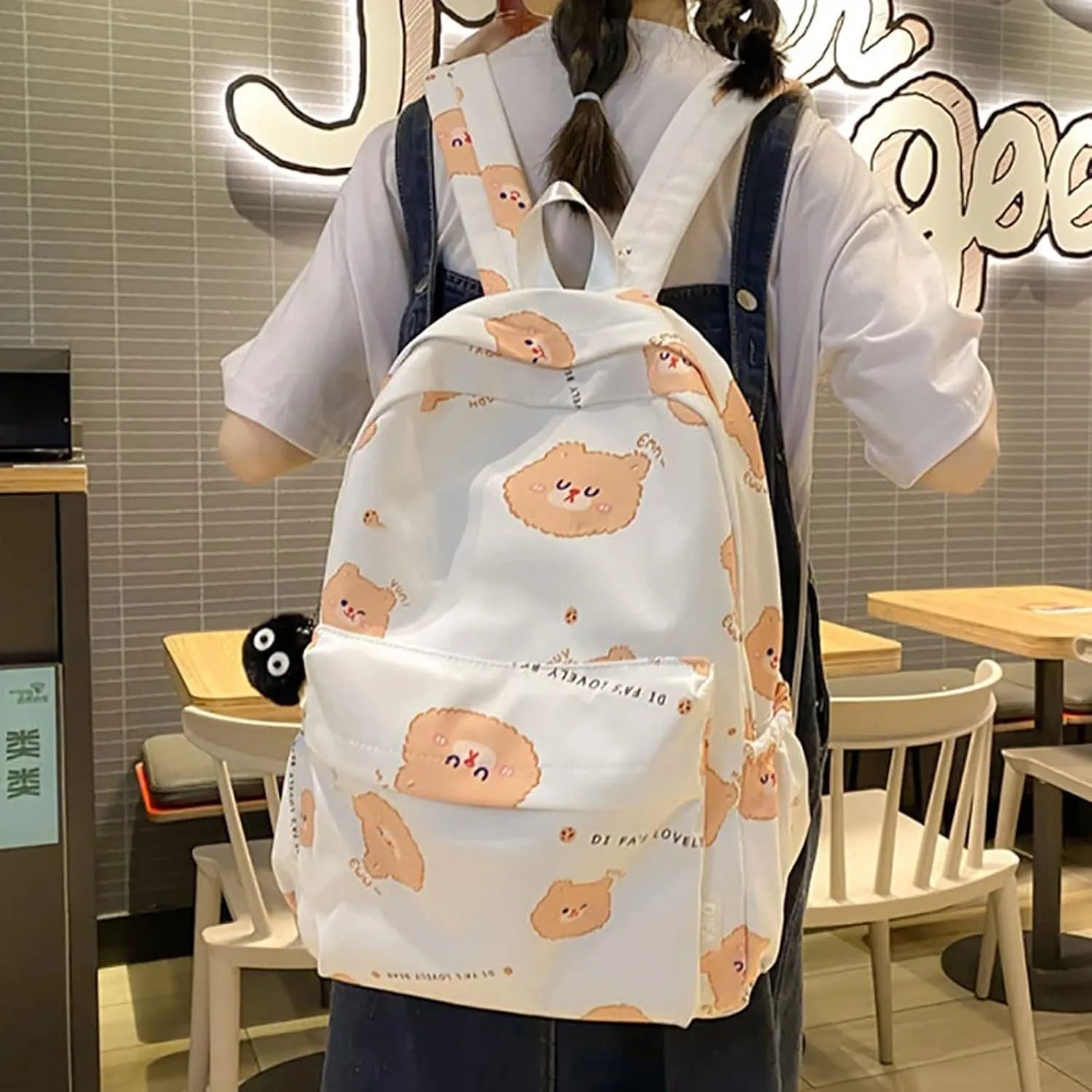 WOBBLO Backpacks Leisure Urban Portable Outdoor Travel Lightweight Urban Large Capacity Waterproof Wear-Resistant Multifunctional Laptop(White)