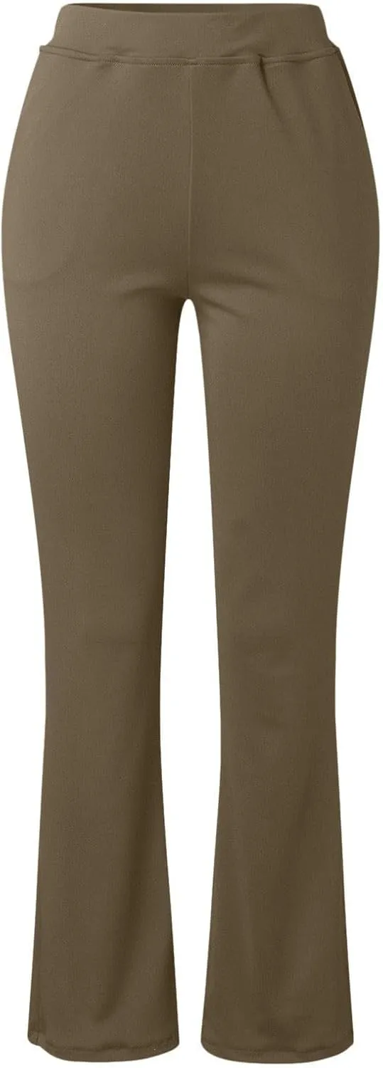 Womans Dress Pants Formal Work Trousers High Waist Slim Fit Casual Yoga Pants Stretchy Skinny Business Office Pant