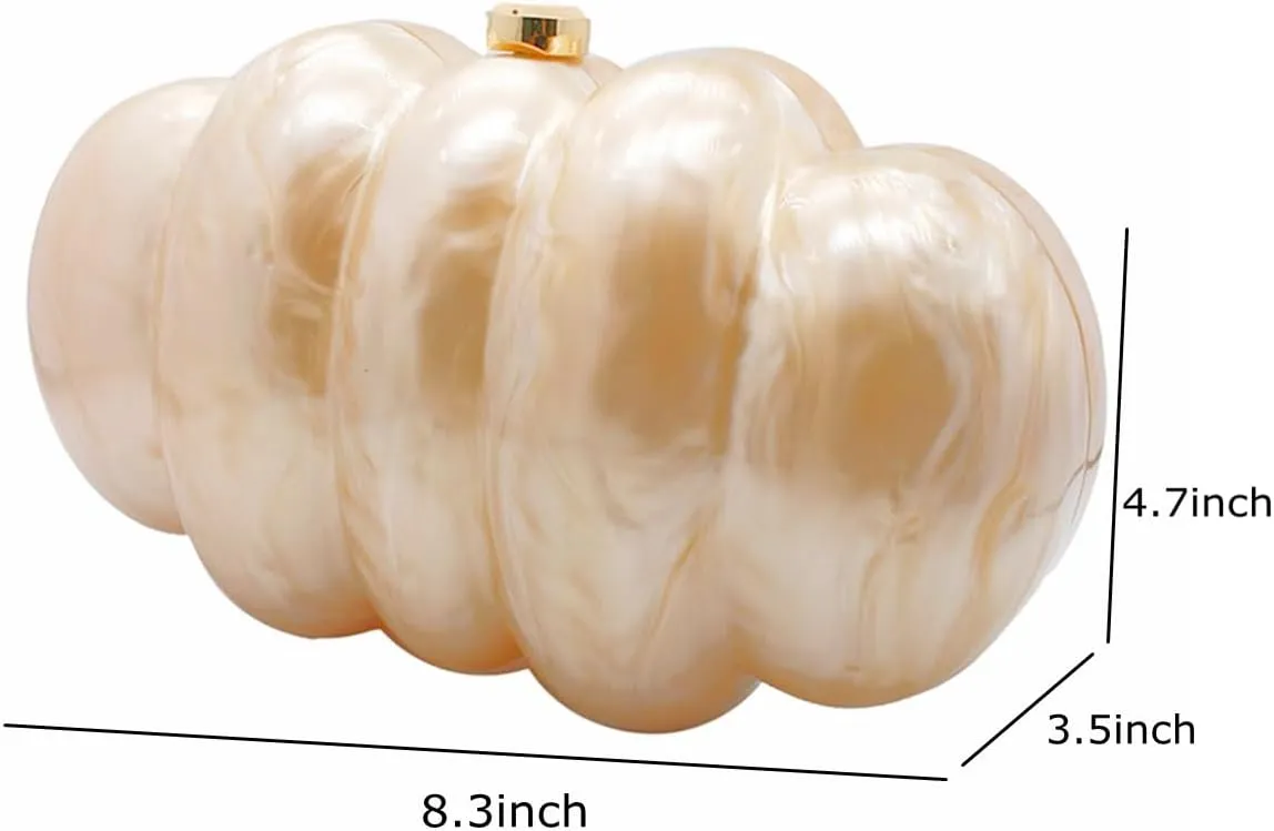 Women Puff Acrylic Clutch Purse Glitter Marble Acrylic Handbag Unique Evening Bag Chain Shoulder Bag for Party Prom