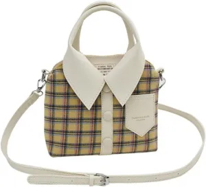 Women Shirt Shaped Satchel PU Leather Shoulder Bag Unique Crossbody Clutch Handbags Ladies Evening Purse Cute Jacket Bag