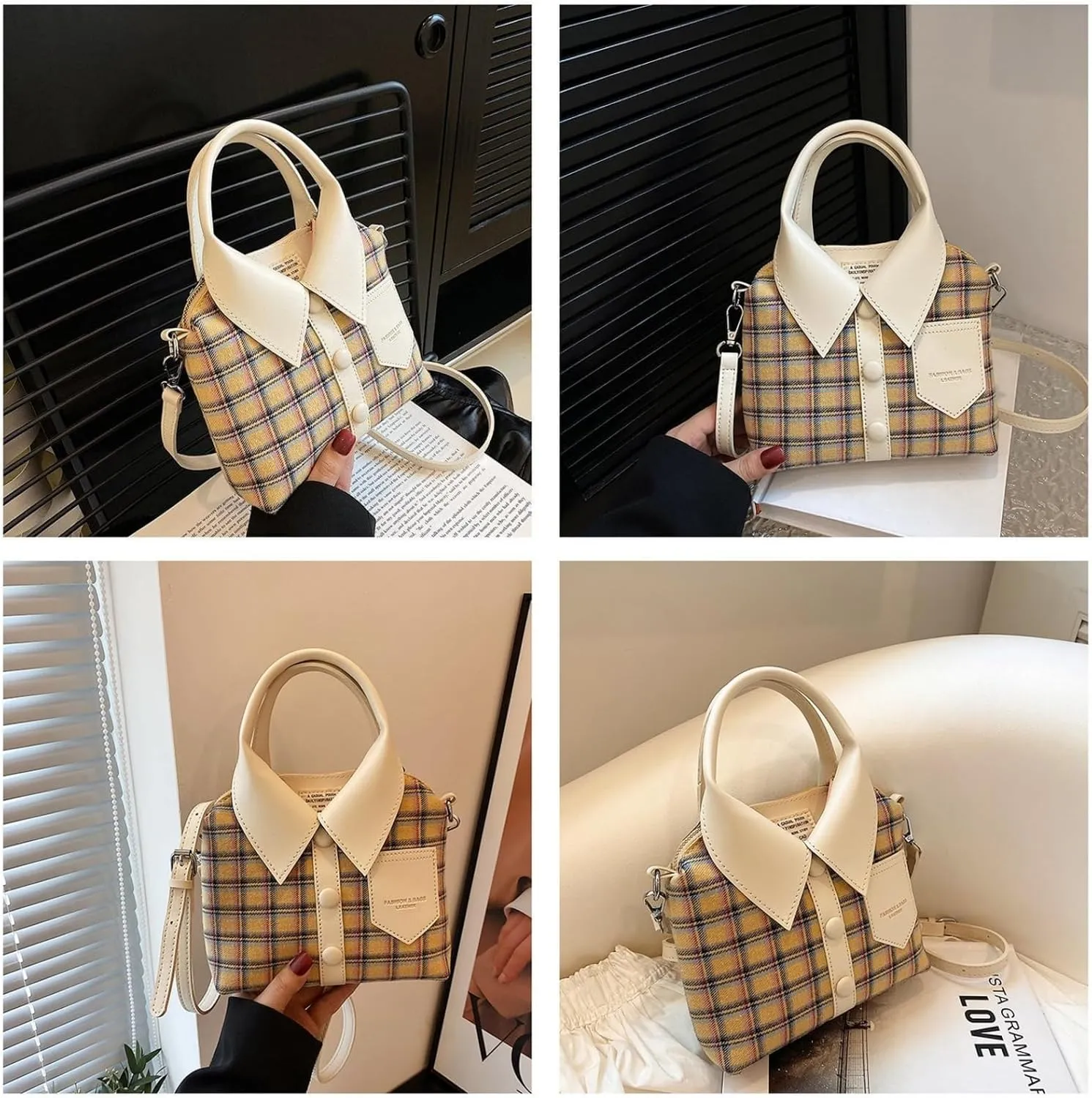 Women Shirt Shaped Satchel PU Leather Shoulder Bag Unique Crossbody Clutch Handbags Ladies Evening Purse Cute Jacket Bag