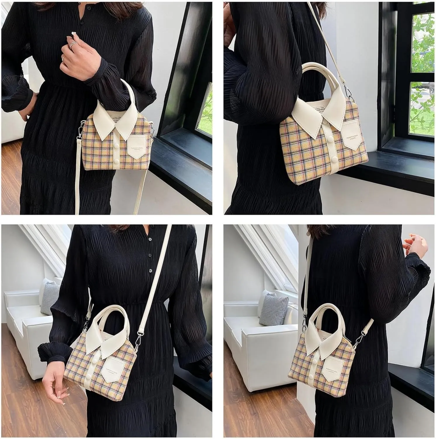Women Shirt Shaped Satchel PU Leather Shoulder Bag Unique Crossbody Clutch Handbags Ladies Evening Purse Cute Jacket Bag