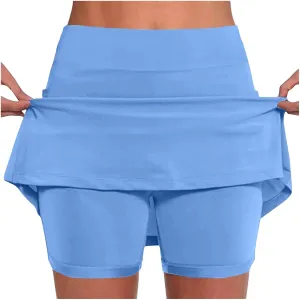 Women Skorts High Waist Athletic Sports Pants Skirts Workout Cute Golf Skorts Running Casual Tennis Skirt with Pockets