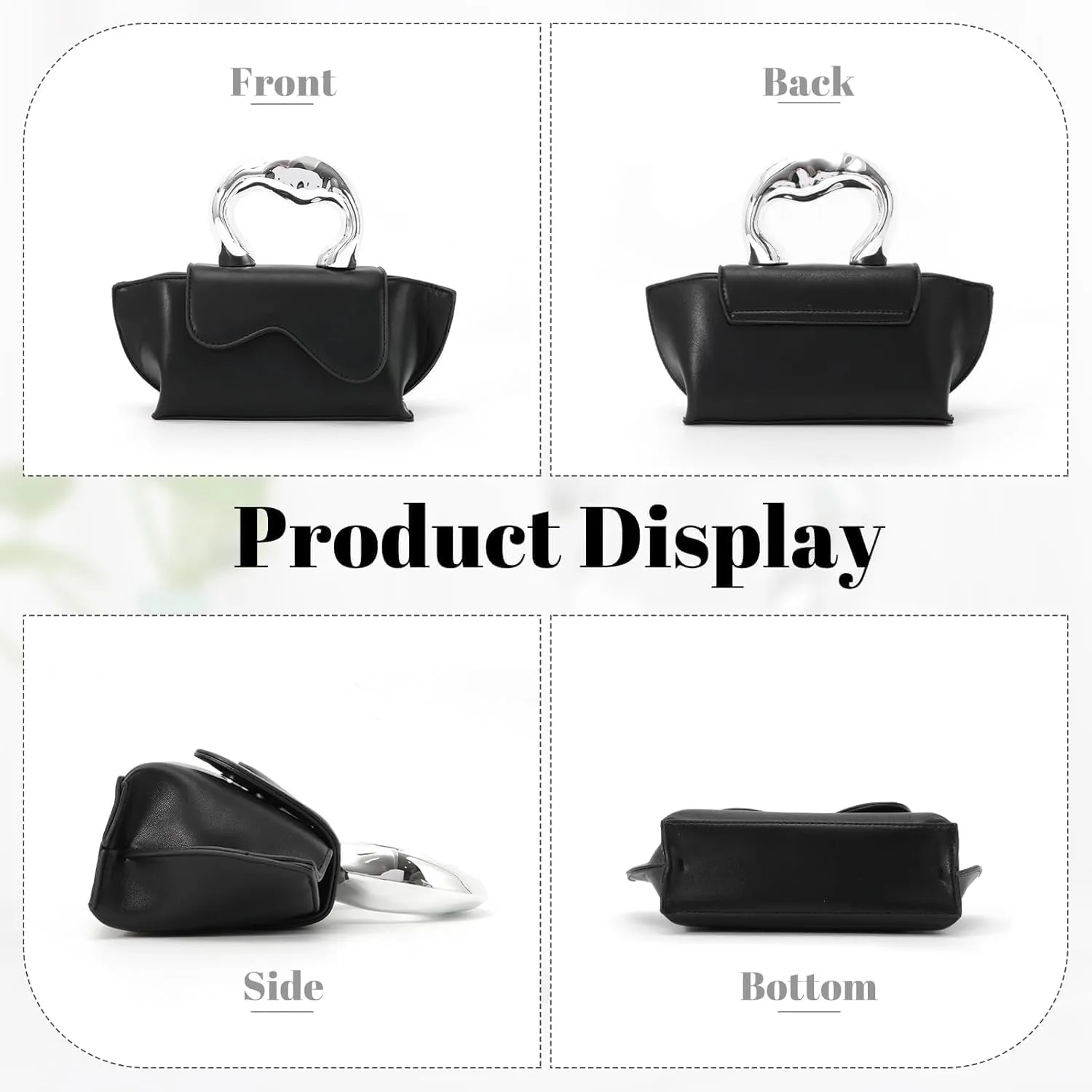 Women Unique Silver Crossbody Bags Y2K Evening Bag Tote Handbag Satchel Bag Small Cute Shoulder Bags Hobo Purse