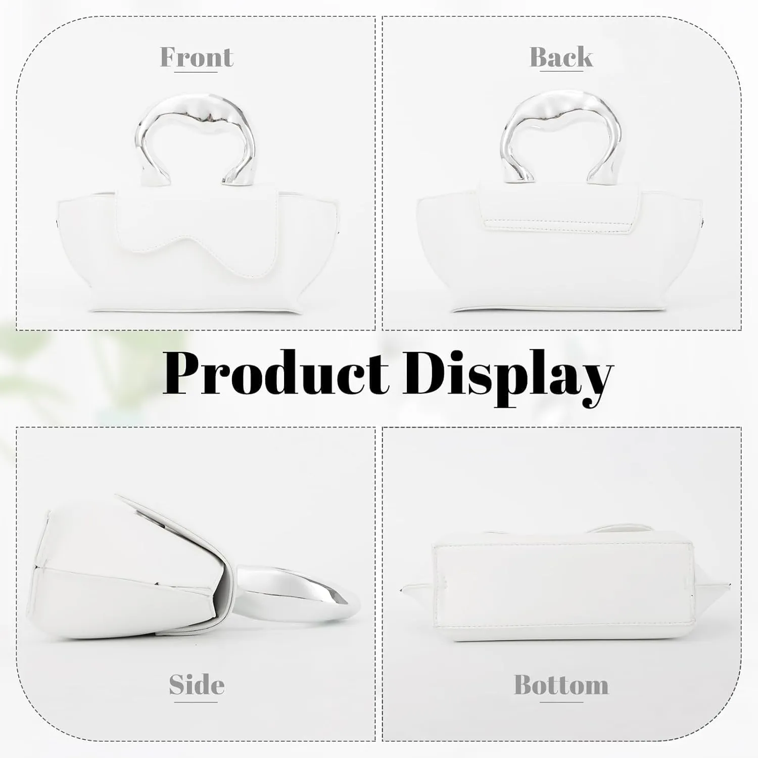 Women Unique Silver Crossbody Bags Y2K Evening Bag Tote Handbag Satchel Bag Small Cute Shoulder Bags Hobo Purse