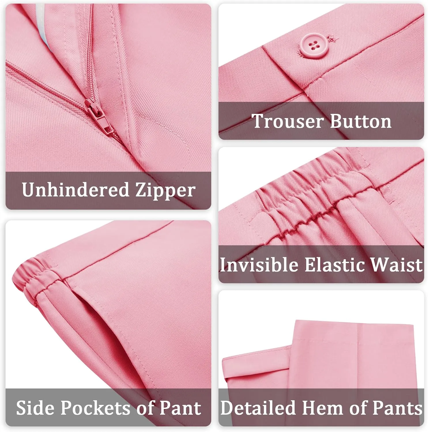 Women's 2 Piece Suit Lady 2 Button Business Work Office Slim Fit Blazer Jacket Pants Set