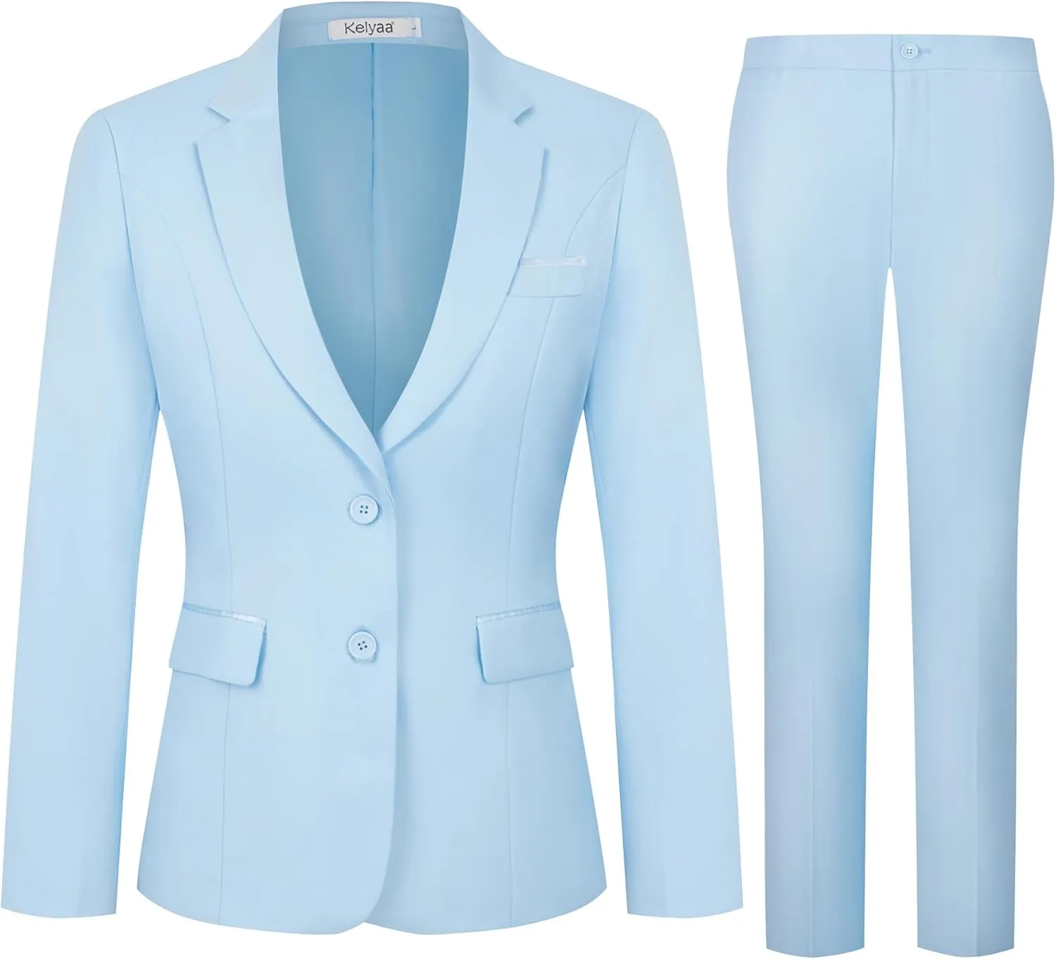 Women's 2 Piece Suit Lady 2 Button Business Work Office Slim Fit Blazer Jacket Pants Set