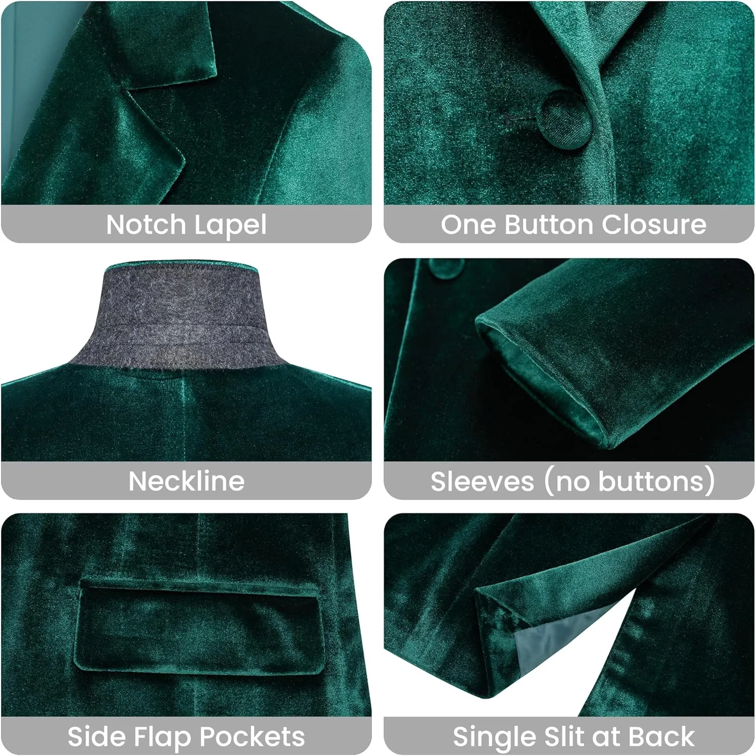 Women's 2 Piece Velvet Suit Notch Lapel One Button Slim Fit Business Party Wedding Tuxedo Blazer Pants Set