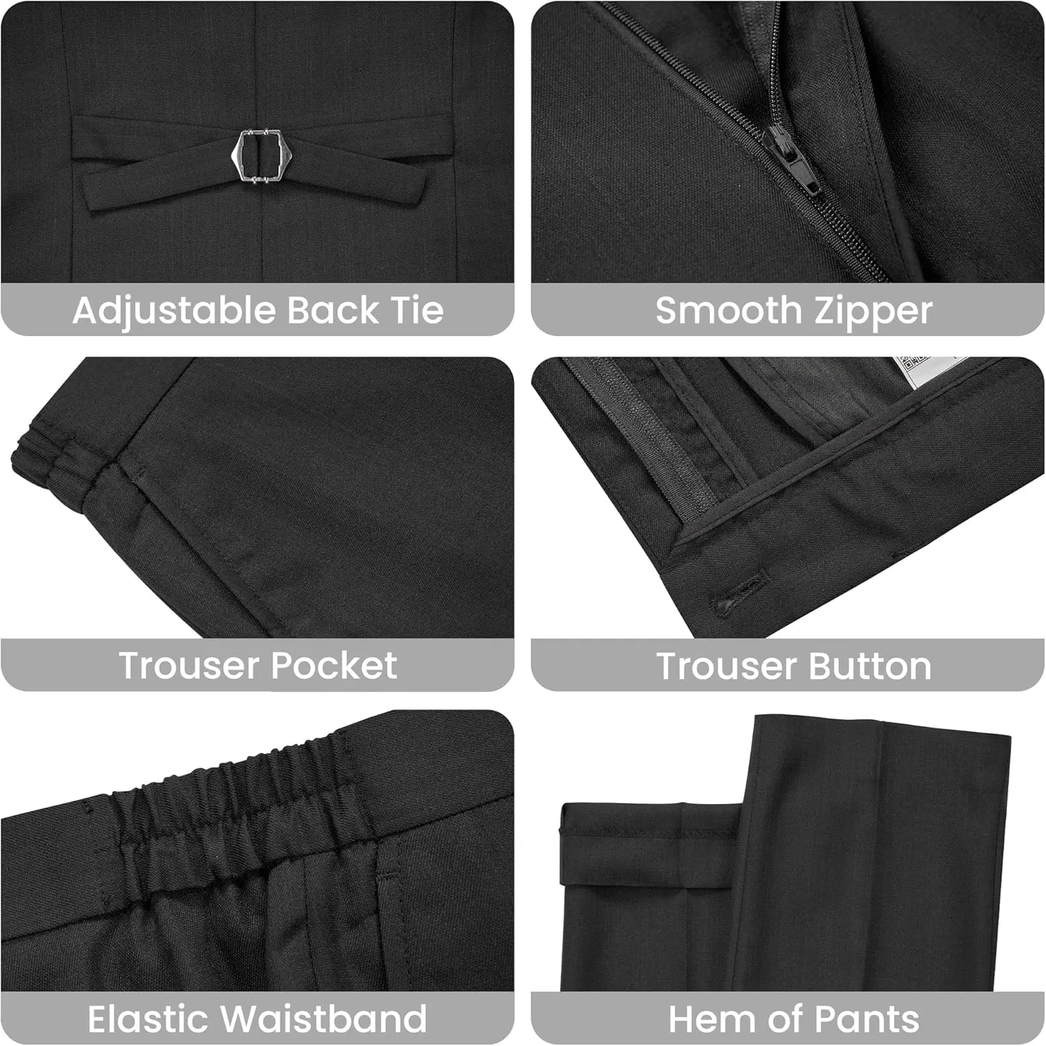 Women's 3 Pieces Suit Lady's 2 Buttons Business Casual Office Outfits Slim Fit Blazer Jacket Vest Pants Set