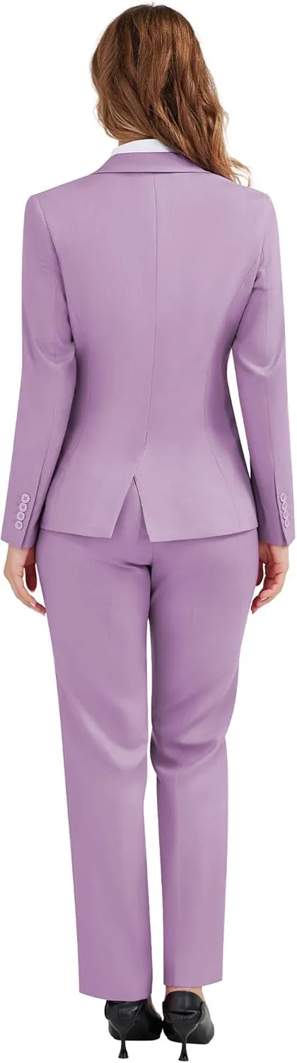 Women's 3 Pieces Suit Lady's 2 Buttons Business Casual Office Outfits Slim Fit Blazer Jacket Vest Pants Set