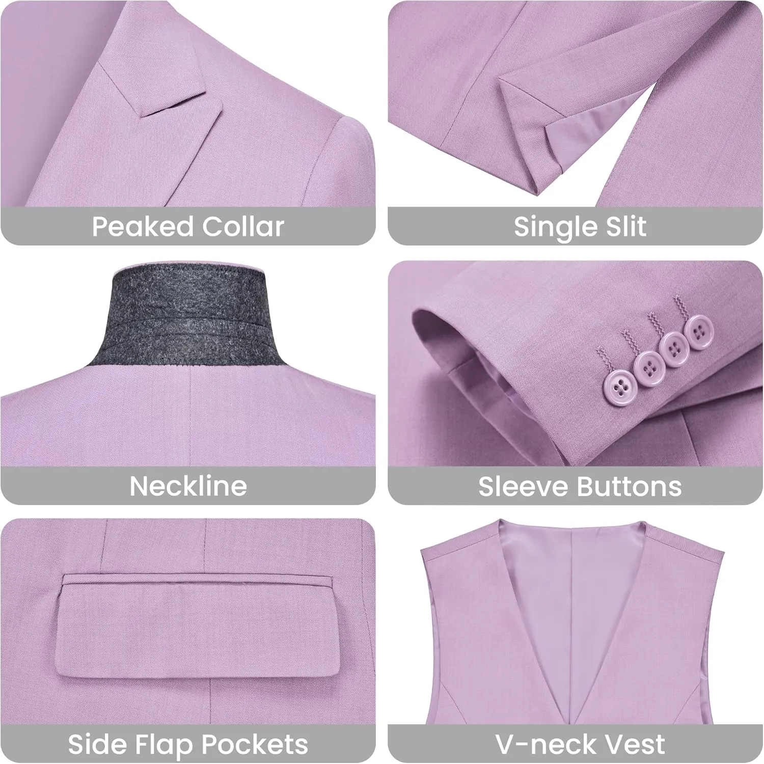 Women's 3 Pieces Suit Lady's 2 Buttons Business Casual Office Outfits Slim Fit Blazer Jacket Vest Pants Set