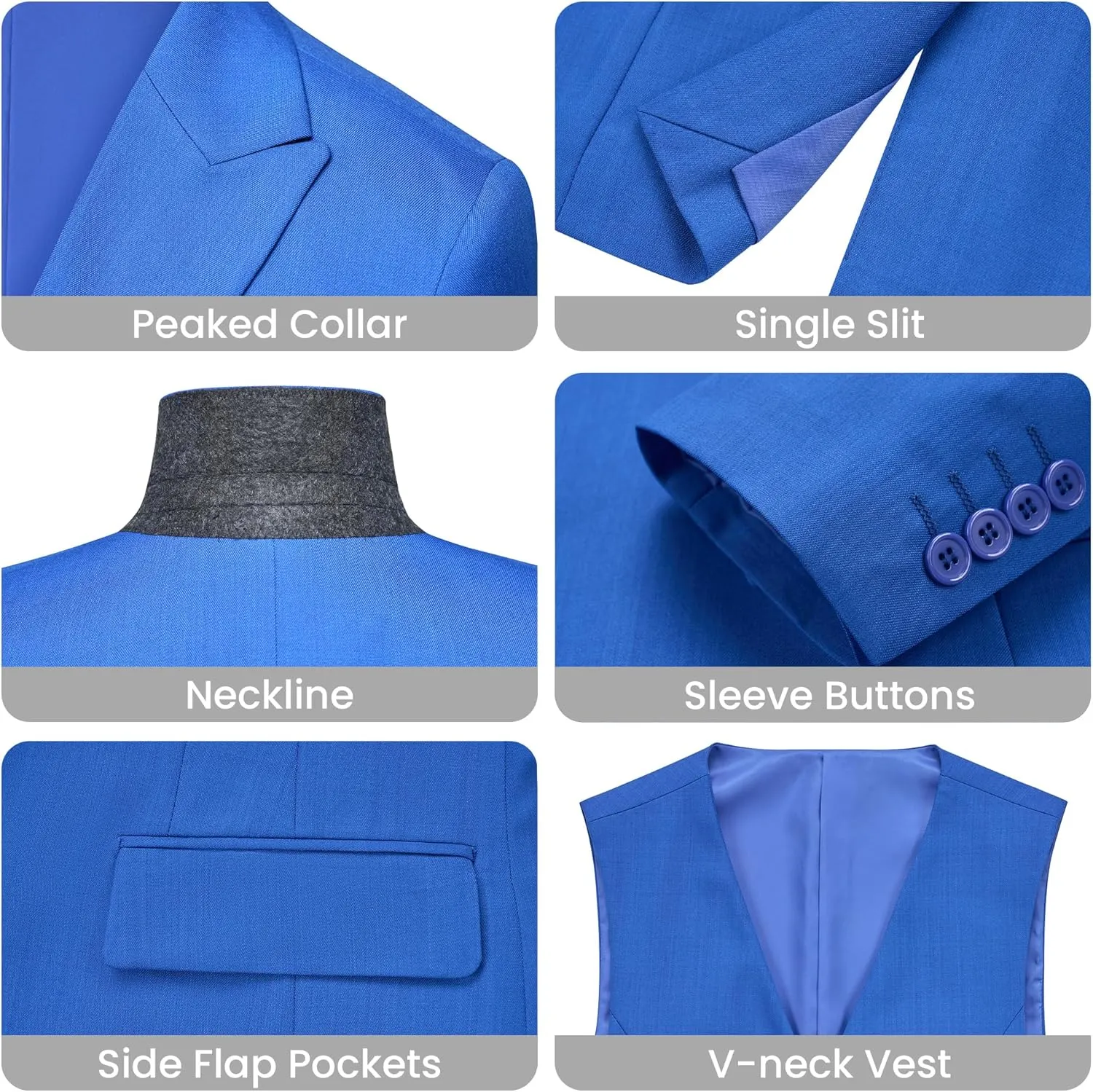 Women's 3 Pieces Suit Lady's 2 Buttons Business Casual Office Outfits Slim Fit Blazer Jacket Vest Pants Set