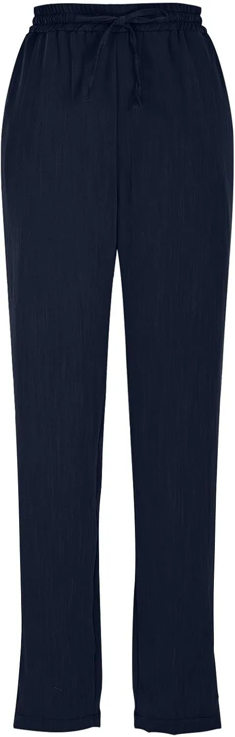 Womens Capri Pants Work, Plus Size Cargo Pants for Women Plus Size Linen Trousers Low Rise Straight Leg Summer