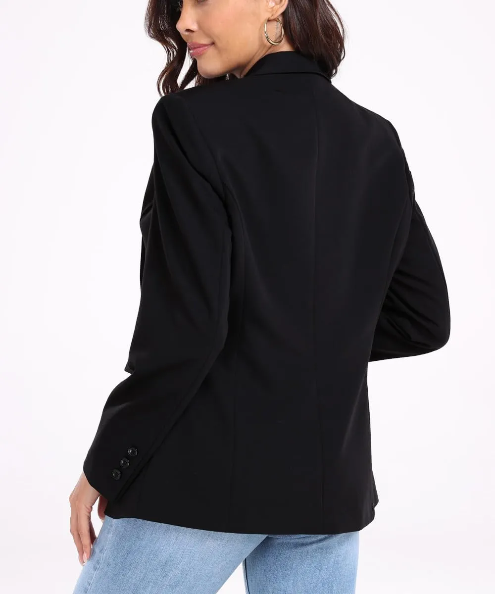 Womens Casual Blazer Open Front Business Suit Jacket Long Sleeve Button Work Office Blazer Summer Lightweight