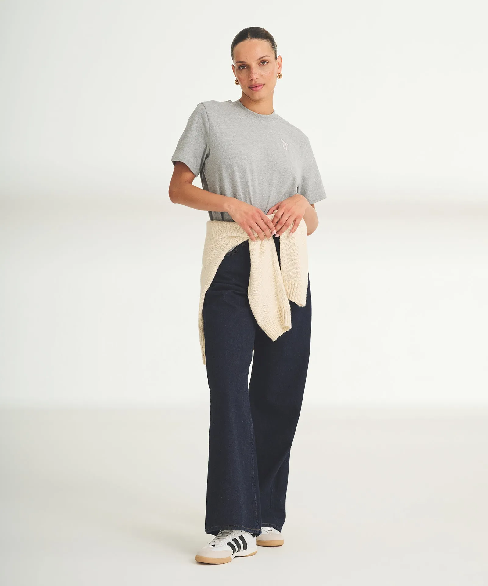 Women's Embroidered Bow Boxy Tee