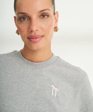 Women's Embroidered Bow Boxy Tee