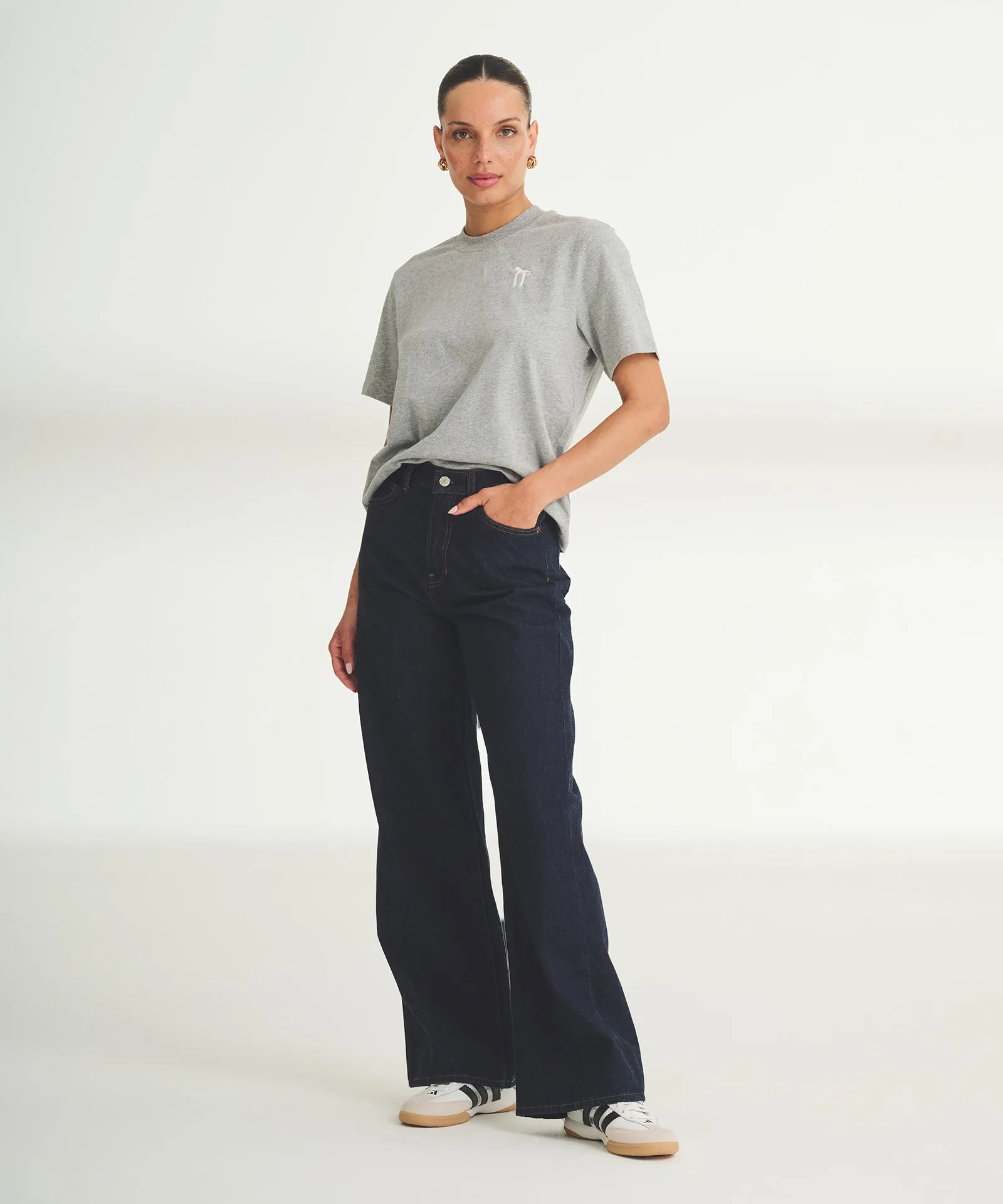 Women's Embroidered Bow Boxy Tee