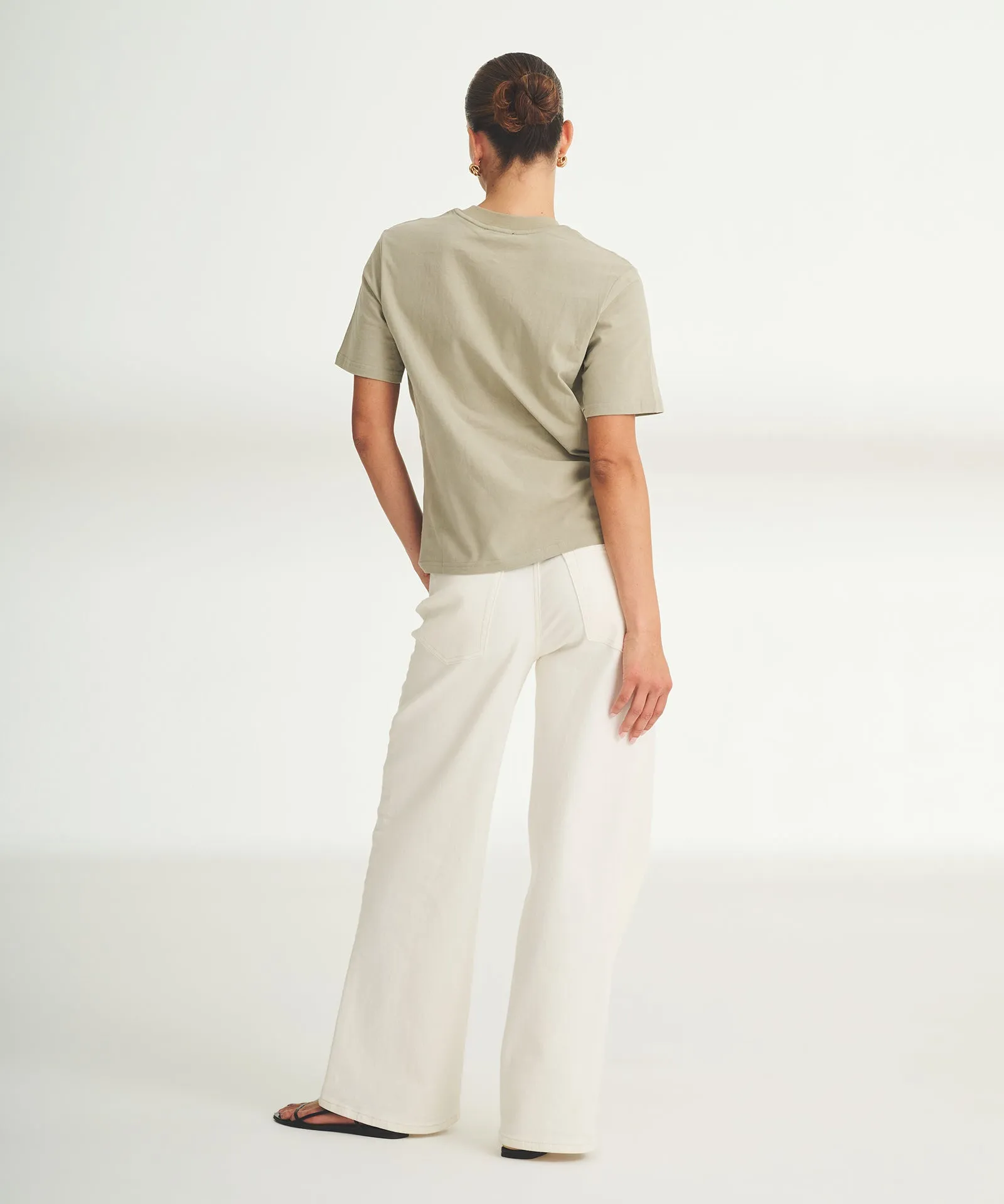 Women's Embroidered Flowers Boxy Tee