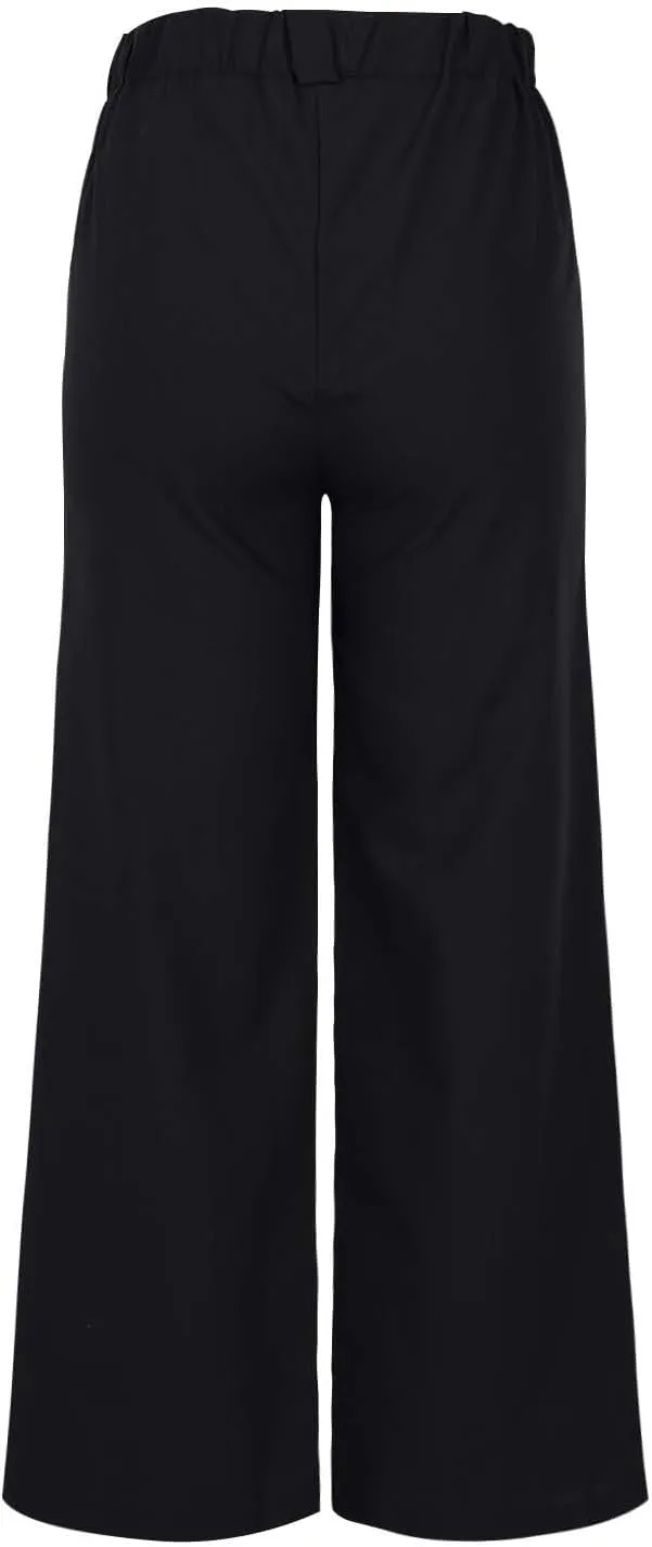 Womens Linen Pants Casual Summer Wide Leg High Waisted Button Pants Solid Color Straight Palazzo 2025 Long Trousers