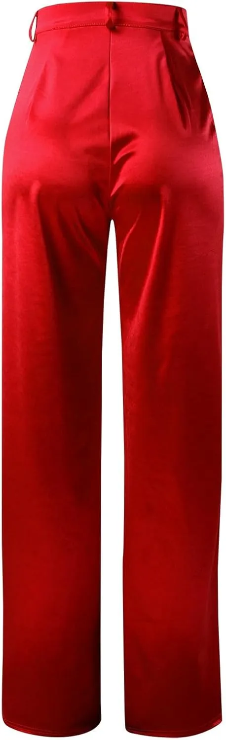 Womens Slacks Plus Size Straight Leg Joggers High Rise Beach Pants Running Pants Loose Tall Pants Workout Trousers
