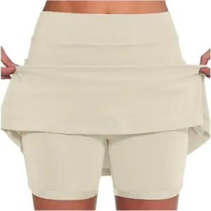Women's Tennis Skirt High Waist Pleated Skort Summer Sports Running Mini Skirt Workout Running Skirt with Inner Short