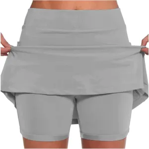 Women's Tennis Skirt High Waist Pleated Skort Summer Sports Running Mini Skirt Workout Running Skirt with Inner Short