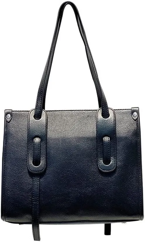 Women's Unique Shoulder Bags Hobo Handbags Genuine Leather Tote Patchwork Shoulder Handbag Purses (Black) (Color : Black)