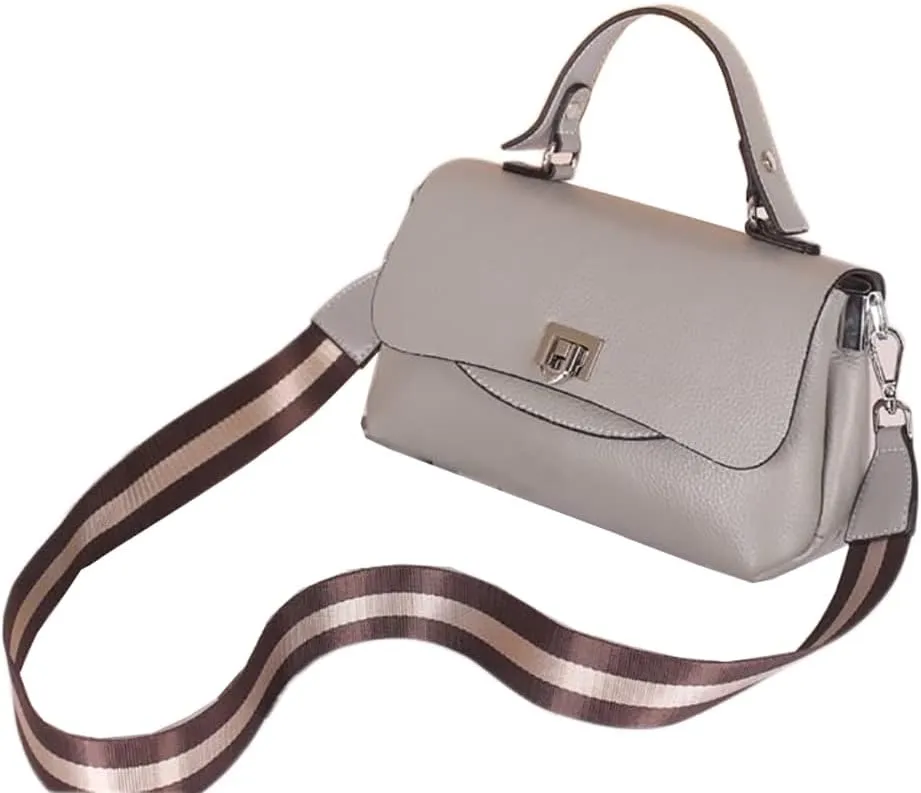 Women's Unique Shoulder Bags Hobo Handbags Genuine Leather Travel Bags with Cross-Body Strap (Black) (Color : Blue)