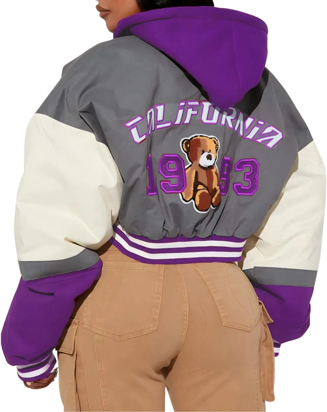 Womens Varsity Jacket Fashion Hoodies Lightweight Graphic Jacket for 2025