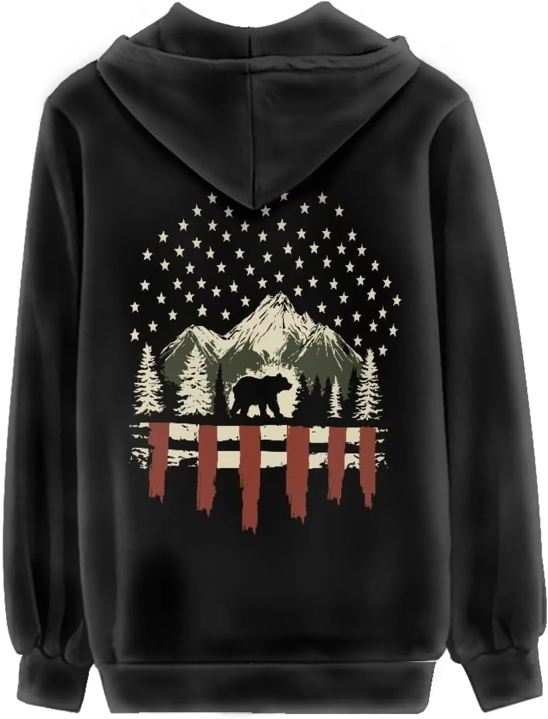 Womens Zip Up Hoodie Unique Graphic Long Sleeve Hooded Sweatshirt Pocket Loose Fit Winter Fall Clothes