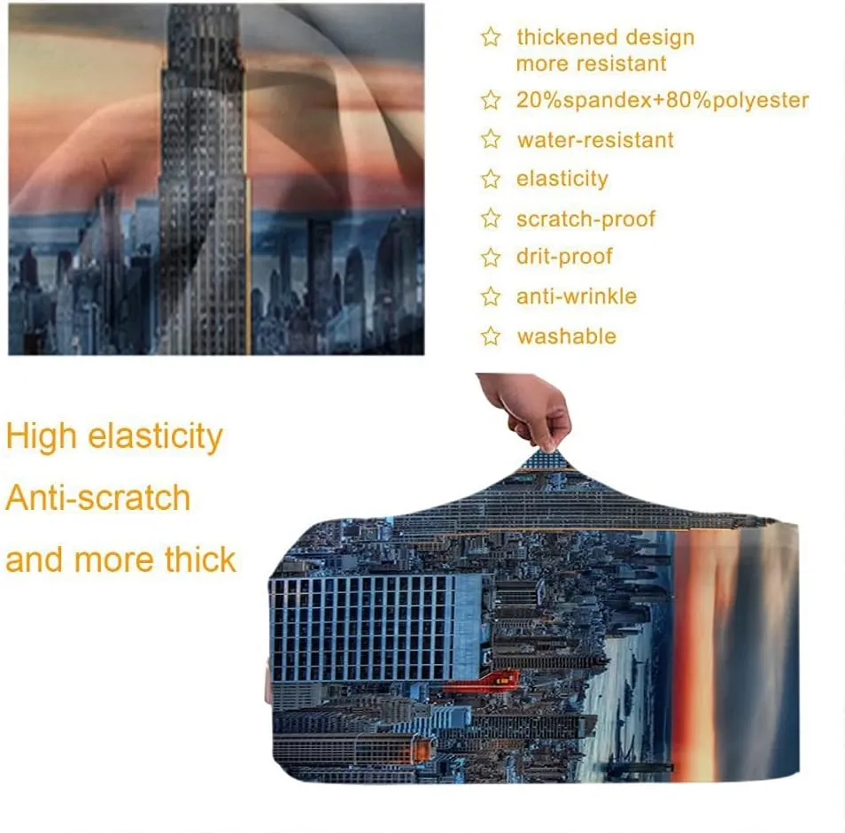 WONDERTIFY The Empire State Building Suitcase Cover New York City Modern World Scenery Travel Elastic Protective Washable Suitcase Protector Fits 25 To 28 Inch