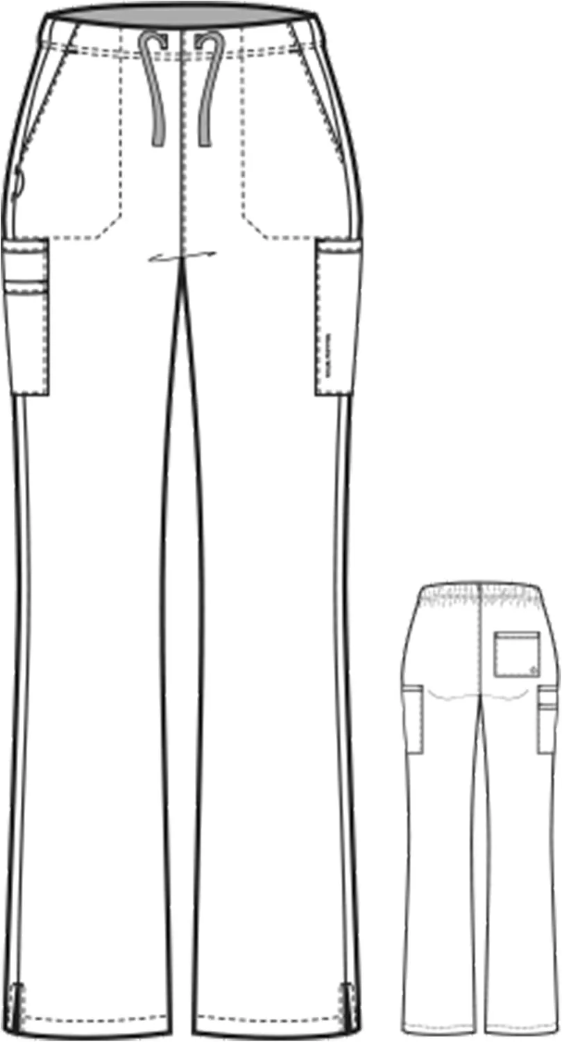 WonderWink Women's Moderate Flare Leg Cargo Pant