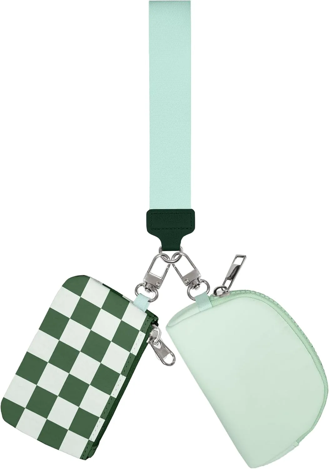 Wristlet Wallets for Women Ladies Teen Girls Female Credit Card Holder Wallets Cute Aesthetic Unique Modern Cardholder Purse Keychain Zipper