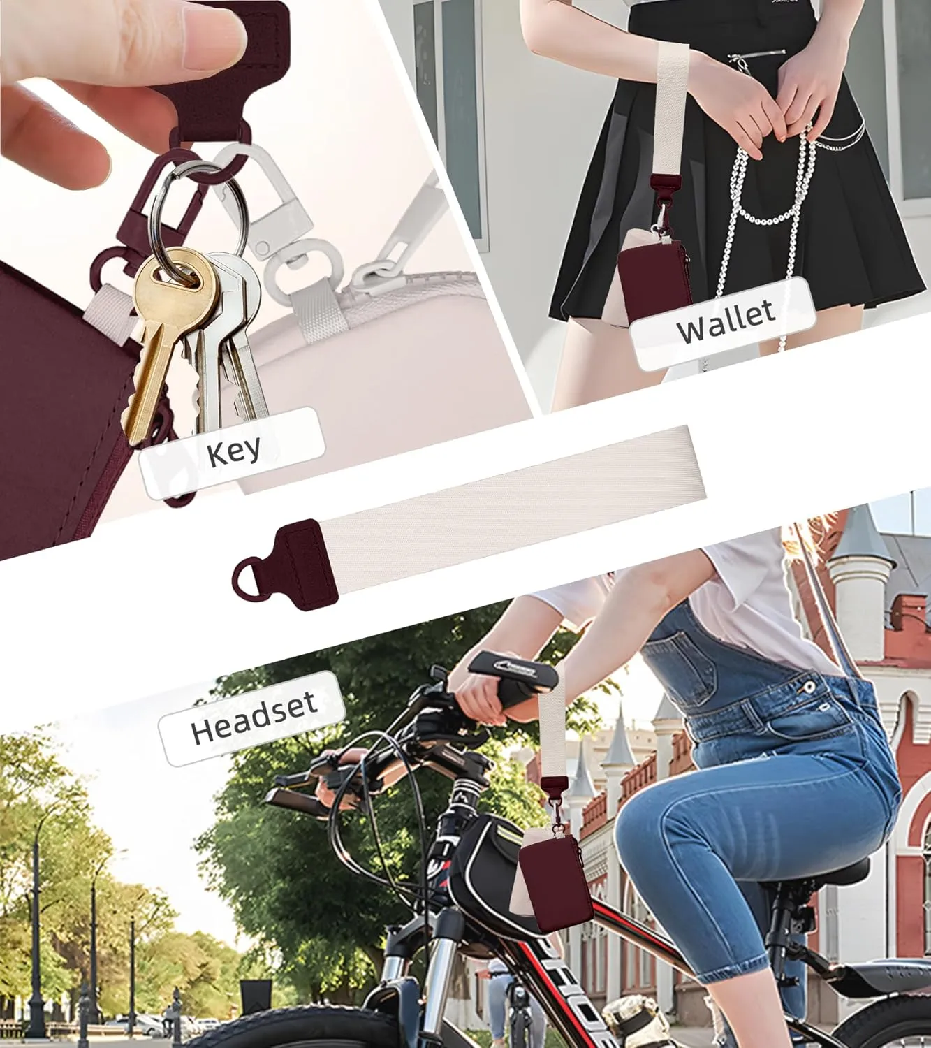 Wristlet Wallets for Women Ladies Teen Girls Female Credit Card Holder Wallets Cute Aesthetic Unique Modern Cardholder Purse Keychain Zipper