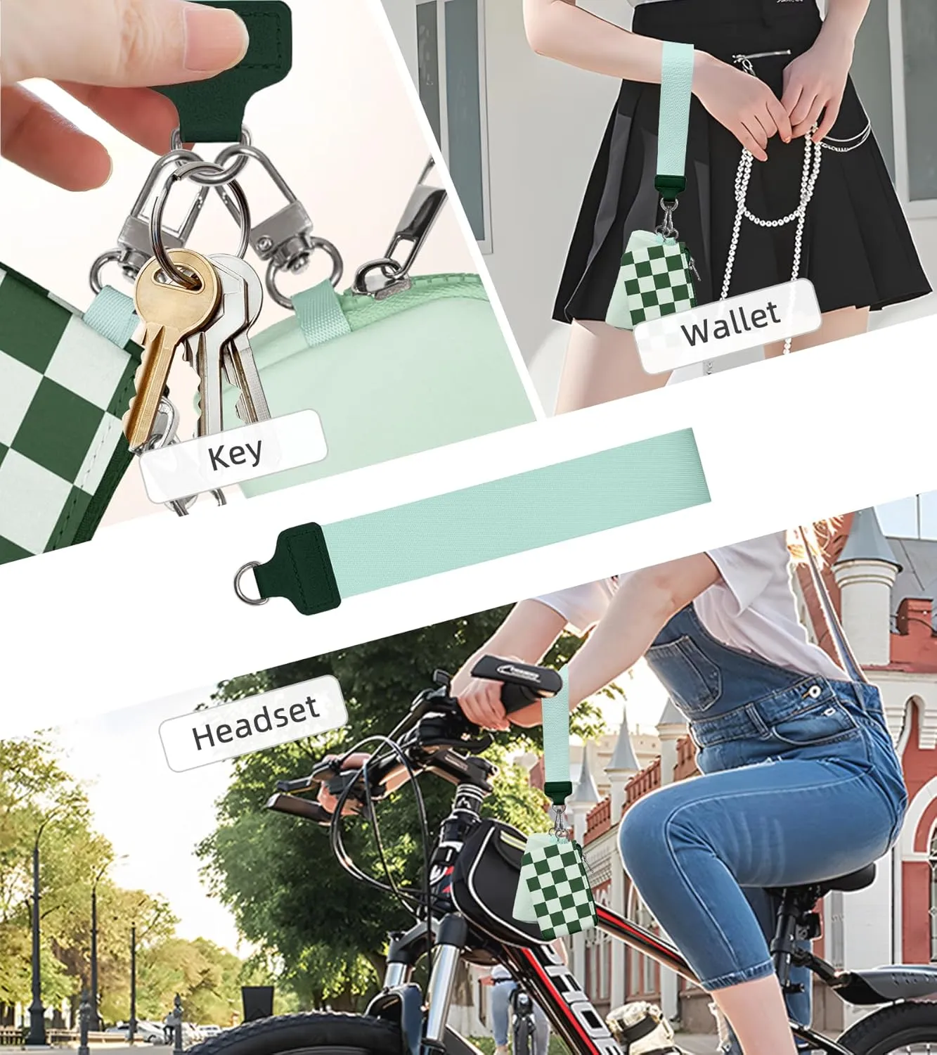 Wristlet Wallets for Women Ladies Teen Girls Female Credit Card Holder Wallets Cute Aesthetic Unique Modern Cardholder Purse Keychain Zipper