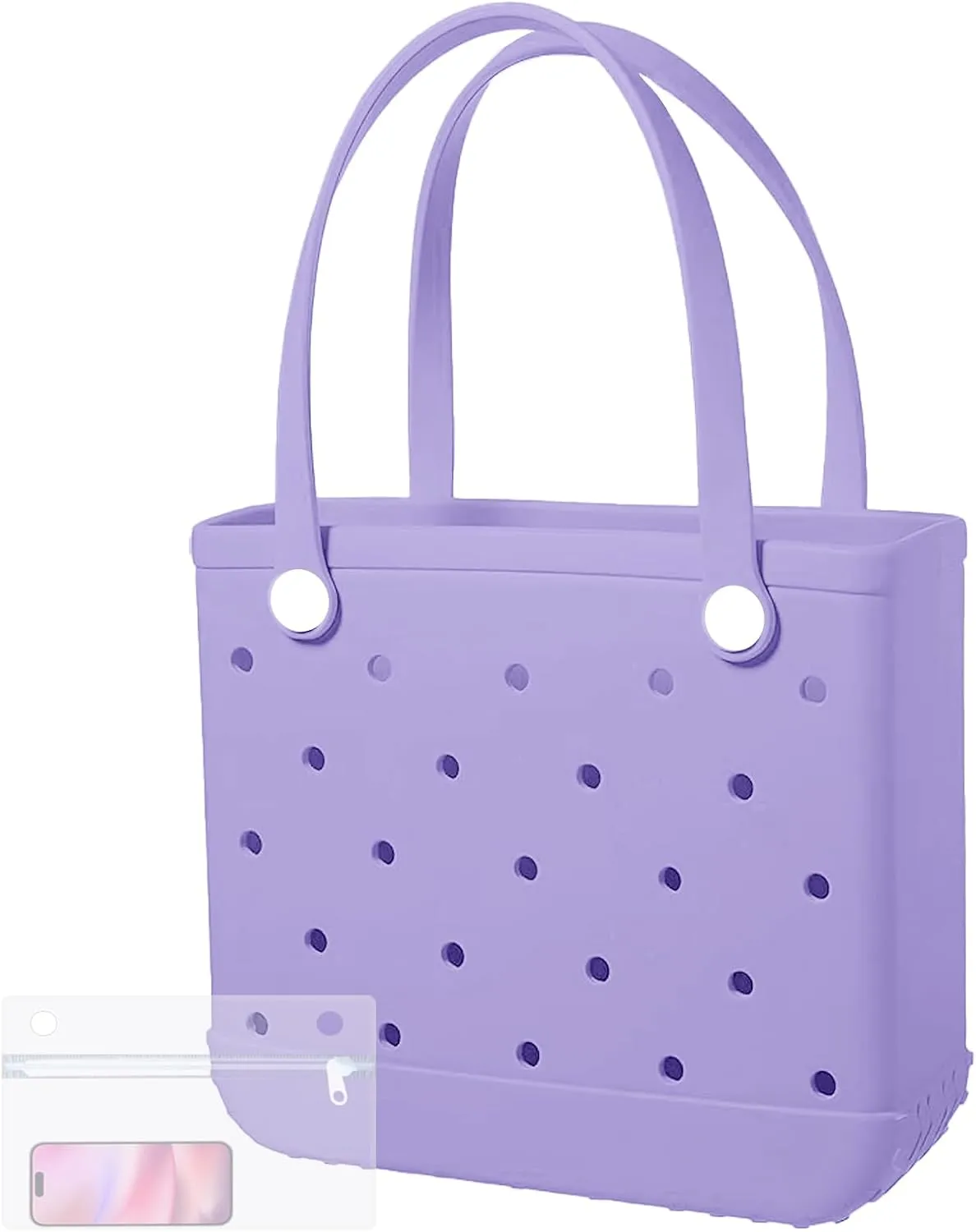 X-Large Rubber Beach Bag Tote Waterproof Tote Bag with Zipper Pocket Modern Travel Tote Bag Sports Beach