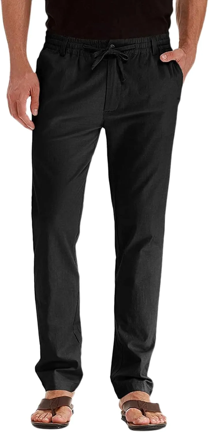 XUETON Mens Business Casual Work Office Work Suit Pants Slim Fit Formal Dress Pants Stretch Flat-Front Chino Golf Pants
