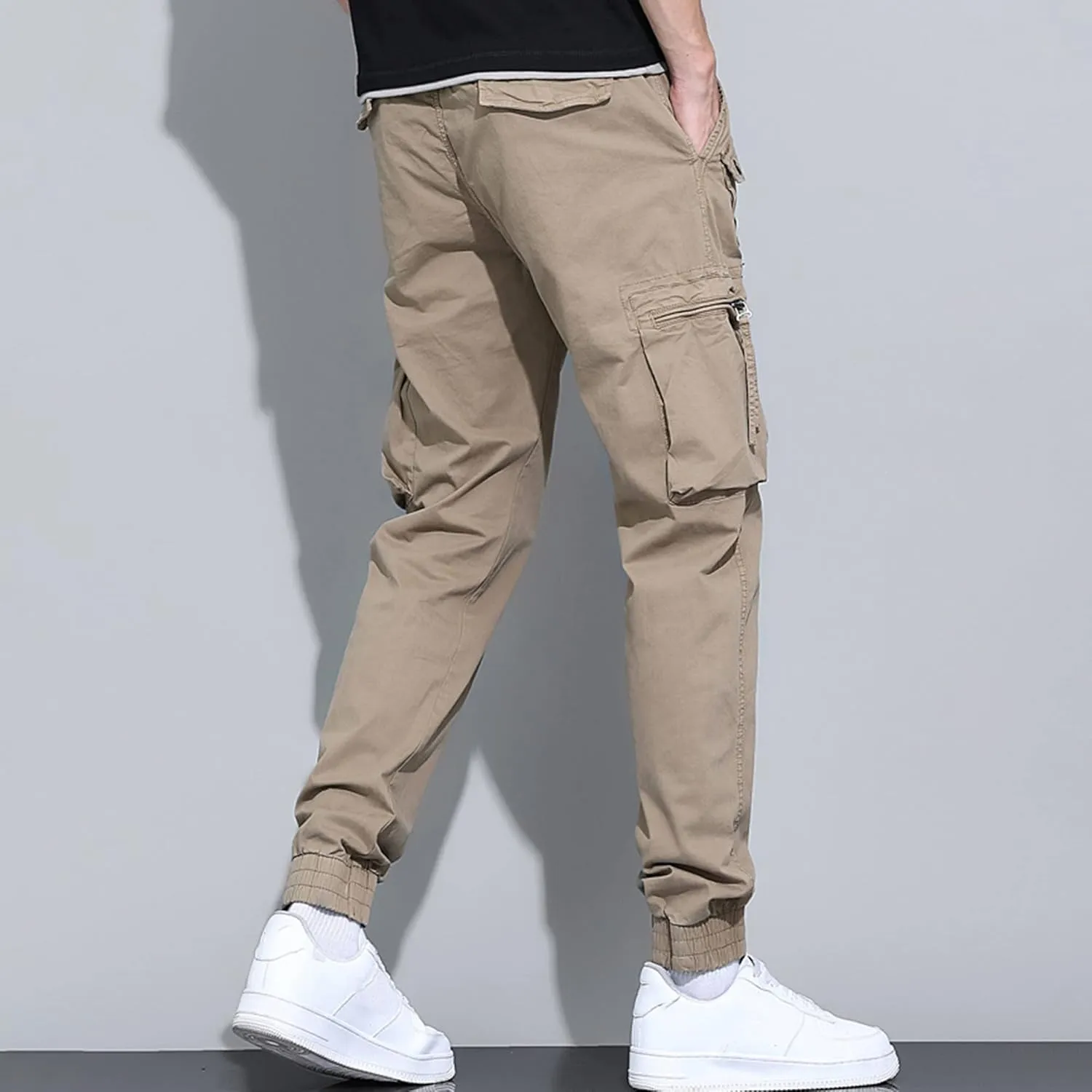 XYXIONGMAO Men's Tactical Harem Cargo Pants Streetwear overalls loose casual Hip Hop Techwear functional trousers