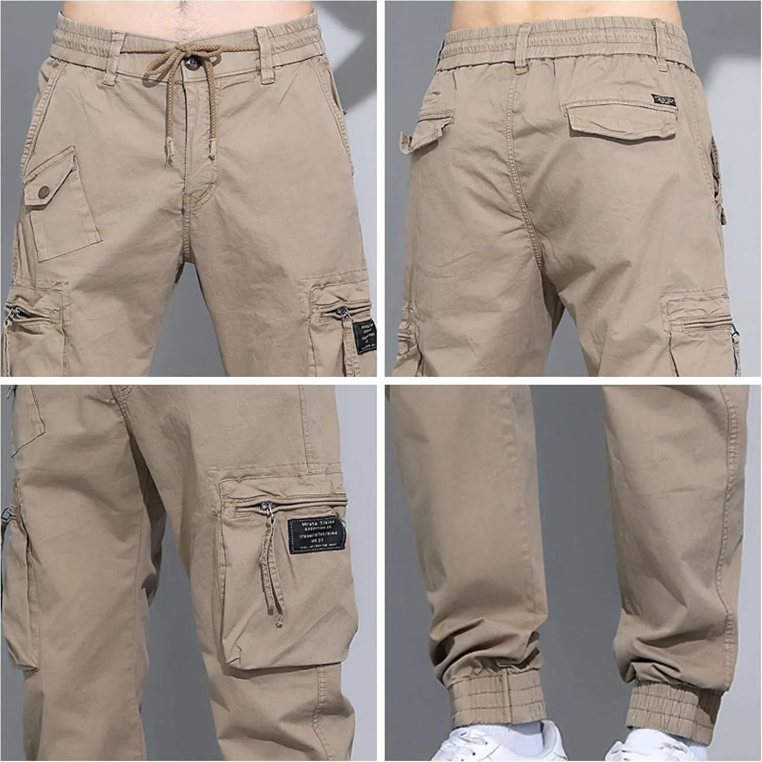 XYXIONGMAO Men's Tactical Harem Cargo Pants Streetwear overalls loose casual Hip Hop Techwear functional trousers