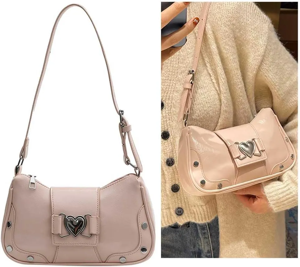 Y2K Underarm Bag Women, Punk Trendy Handbag Girls Gothic Tote Purse Y2K Cool Unique Purse Fashion Girls Handbag