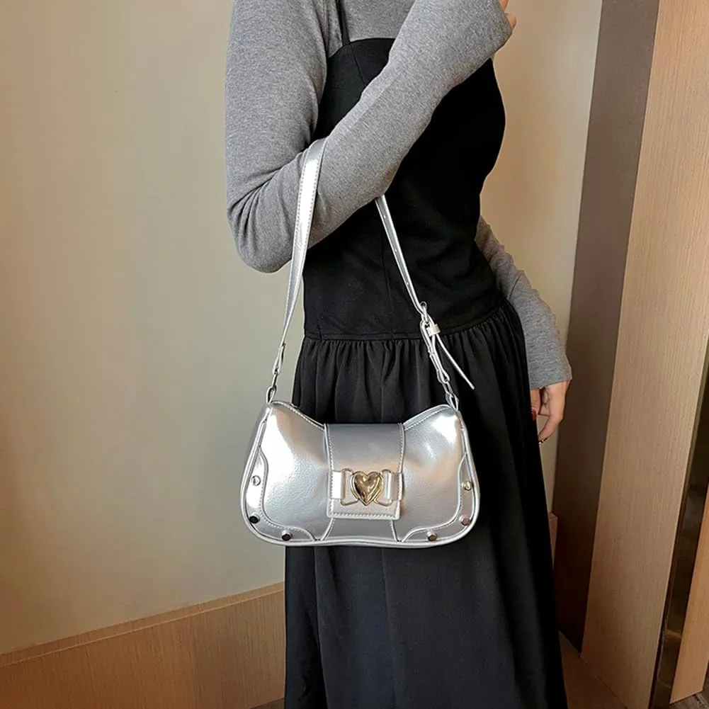 Y2K Underarm Bag Women, Punk Trendy Handbag Girls Gothic Tote Purse Y2K Cool Unique Purse Fashion Girls Handbag