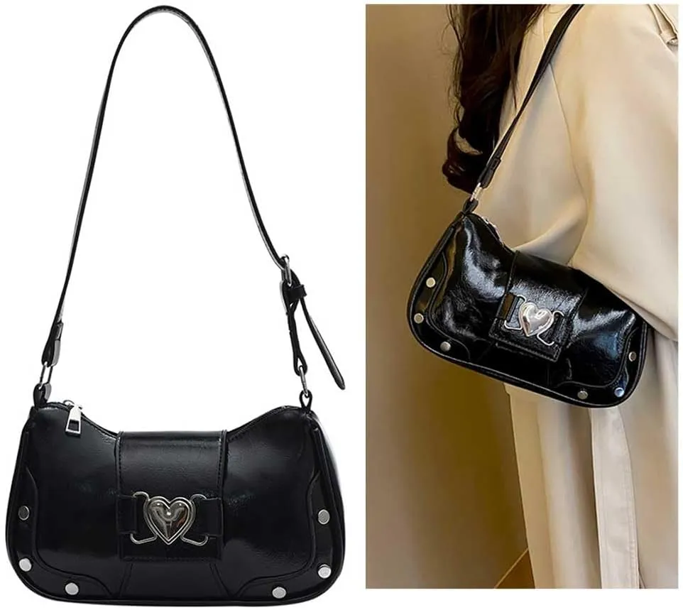 Y2K Underarm Bag Women, Punk Trendy Handbag Girls Gothic Tote Purse Y2K Cool Unique Purse Fashion Girls Handbag