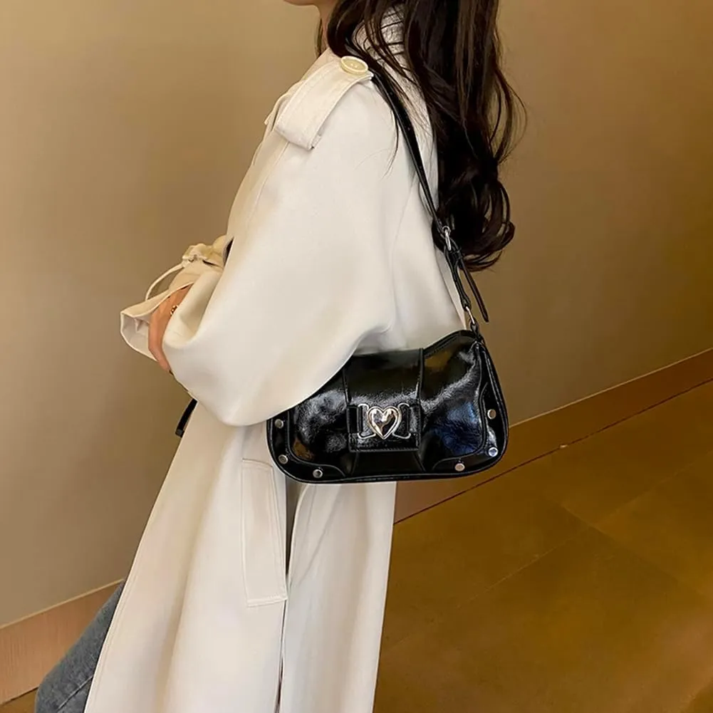 Y2K Underarm Bag Women, Punk Trendy Handbag Girls Gothic Tote Purse Y2K Cool Unique Purse Fashion Girls Handbag